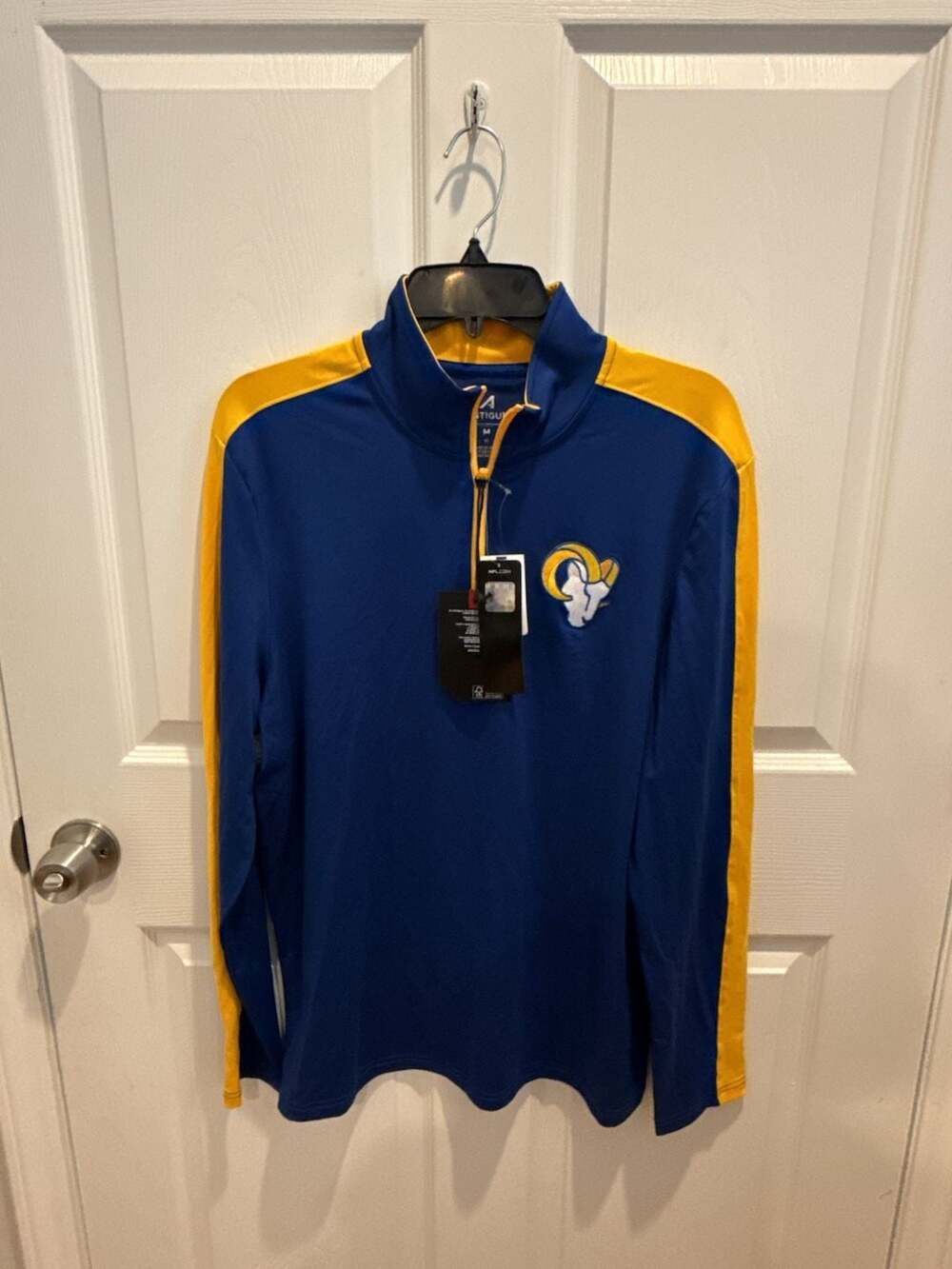 Antigua Los Angeles Rams NFL Men's 1/4 Zip Pullover Jacket